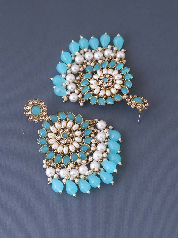 Turquoise Triguna Chaandbalis