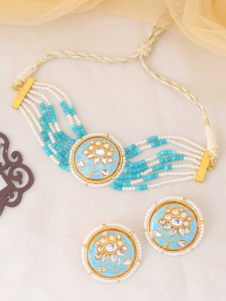 Turquoise Vaengai Jewellery Set