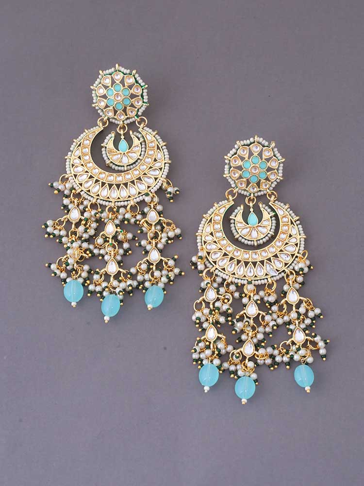 Turquoise Vidhur Chaandbalis