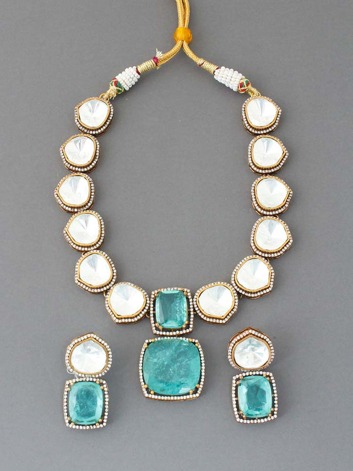Turquoise Yohana Zirconia Jewellery Set