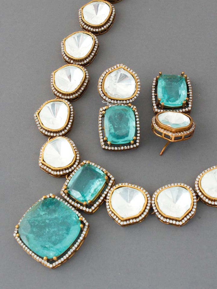 Turquoise Yohana Zirconia Jewellery Set