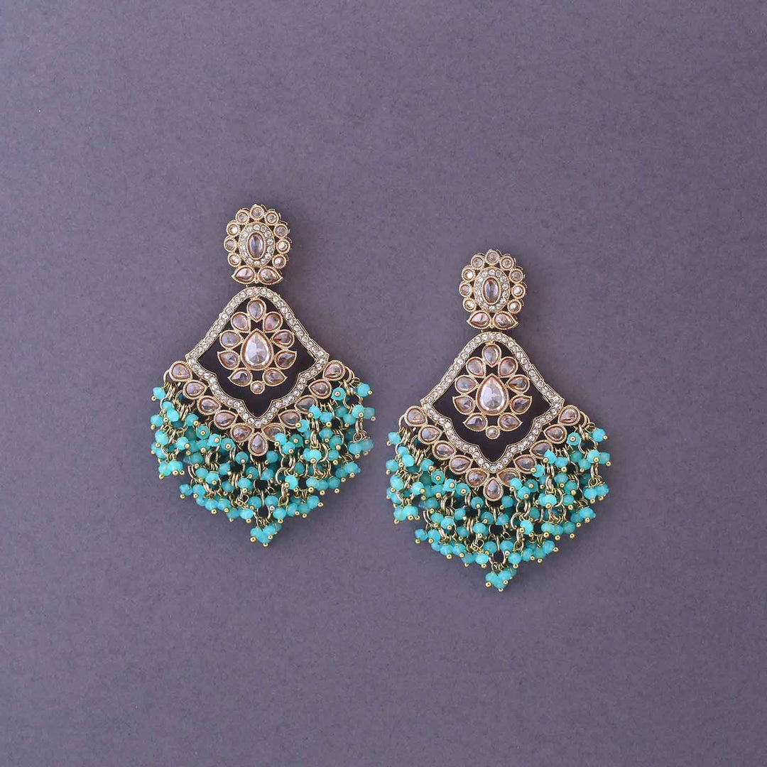 Turquoise Zarna Danglers