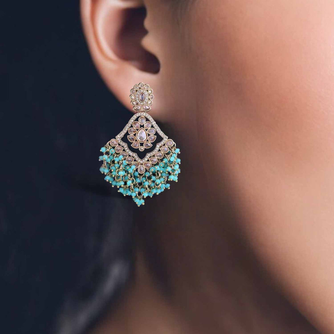 Turquoise Zarna Danglers