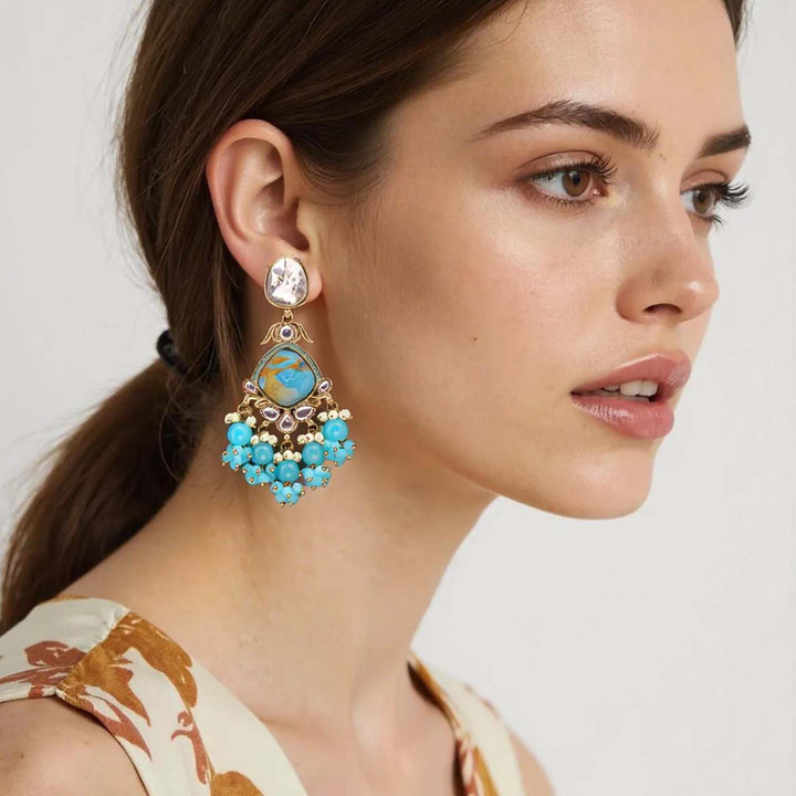 Turquoise Zaynah Danglers