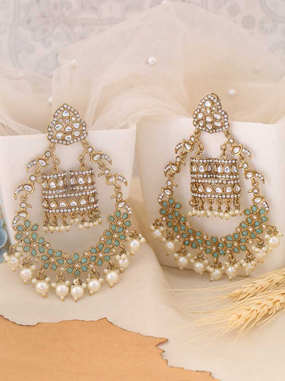 Priyaasi American Diamond Rose Gold Earrings