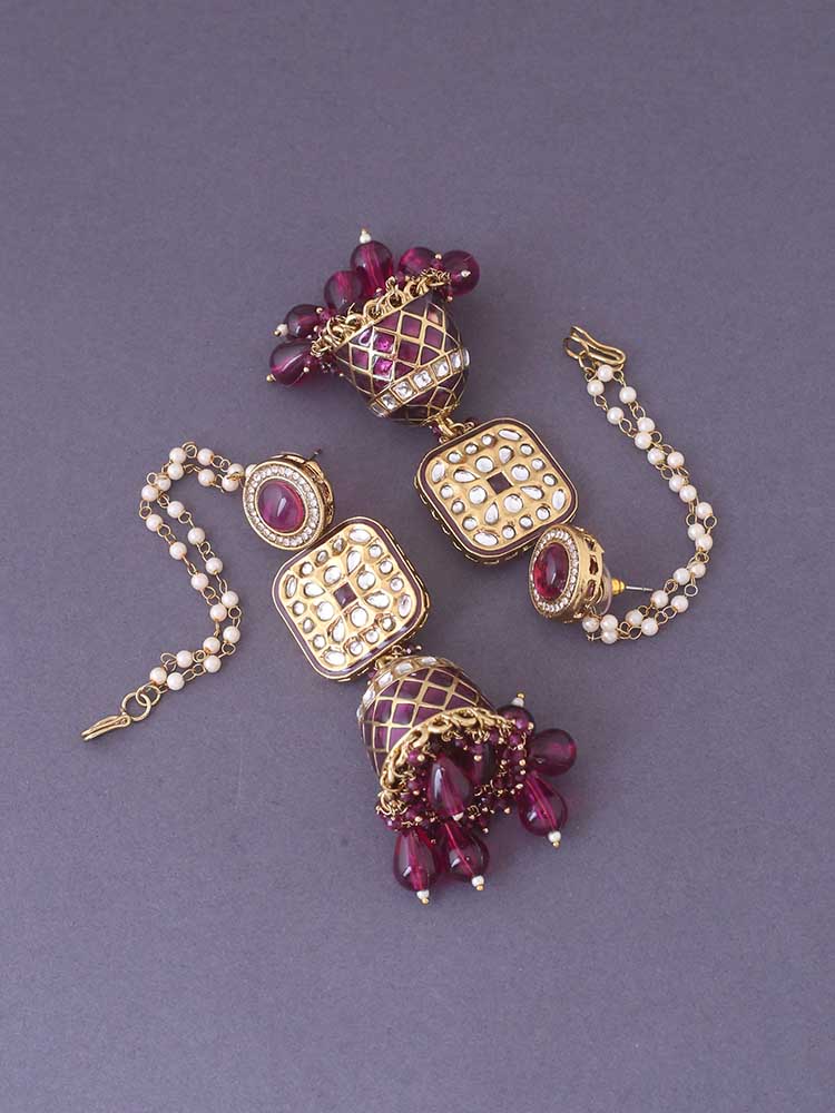 Wine Aditi Sahara Jhumkis