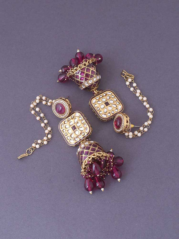 Wine Aditi Sahara Jhumkis