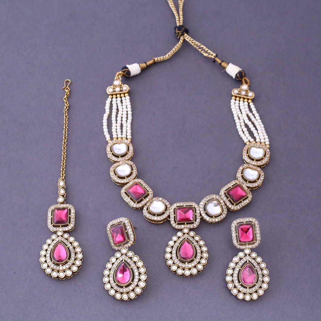 Wine Gisele Victorian Jewellery Set-New Arrival