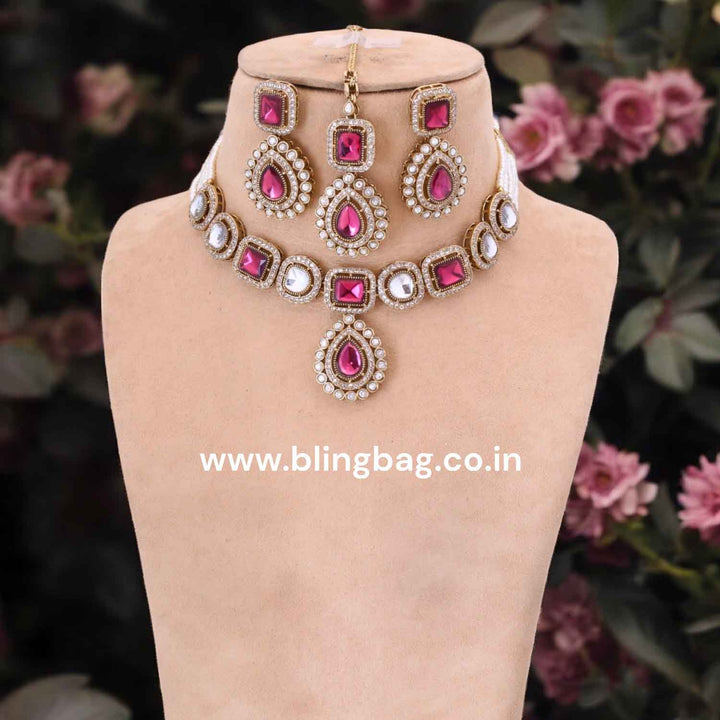 Wine Gisele Victorian Jewellery Set-New Arrival