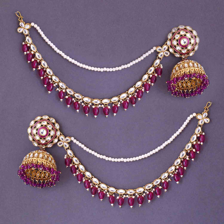 Wine Nutan Sahara Jhumkis