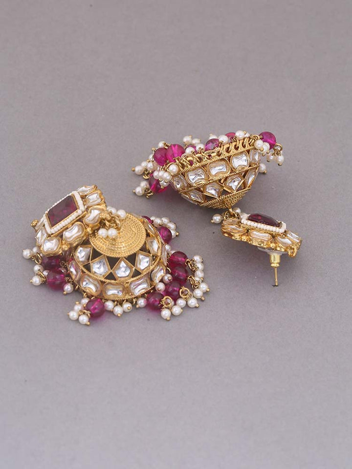 Wine Sadhika Ethnic Jhumkis