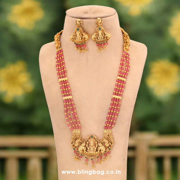 Wine Sharanya Temple Jewellery Set - New Arrival