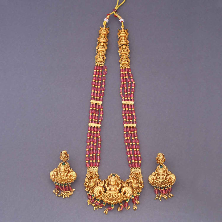 Wine Sharanya Temple Jewellery Set - New Arrival