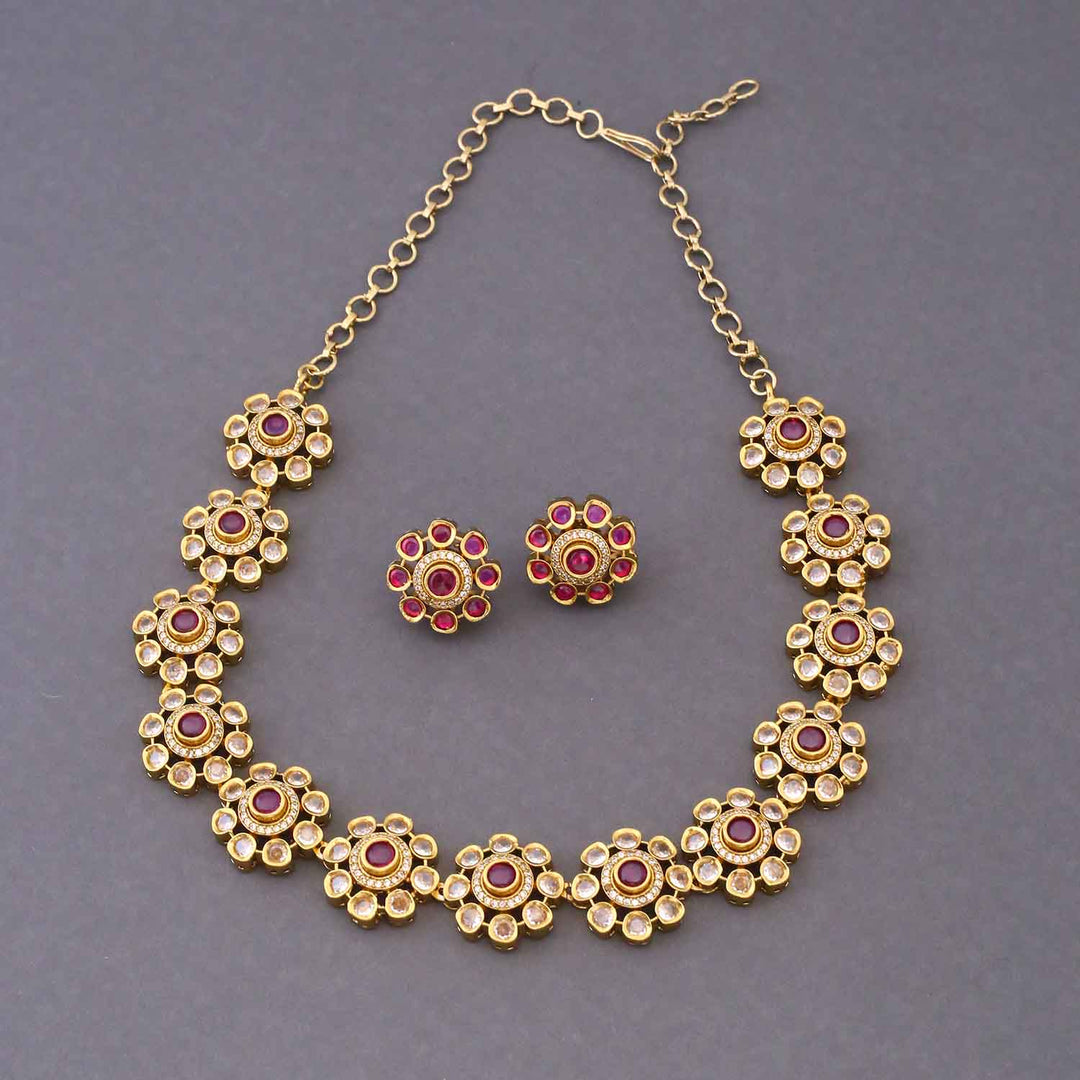 Wine Shimmer Victorian Jewellery Set- New Arrival