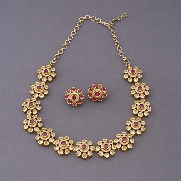 Wine Shimmer Victorian Jewellery Set- New Arrival