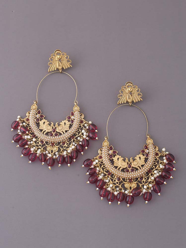 Wine Tulza Ethnic Chandbalis