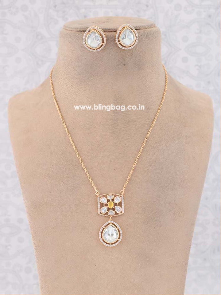 Yellow Azielia Zirconia Jewellery Set