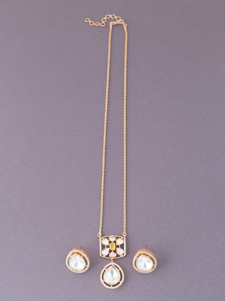 Yellow Azielia Zirconia Jewellery Set