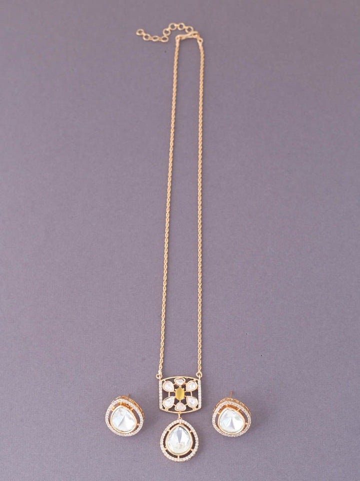 Yellow Azielia Zirconia Jewellery Set