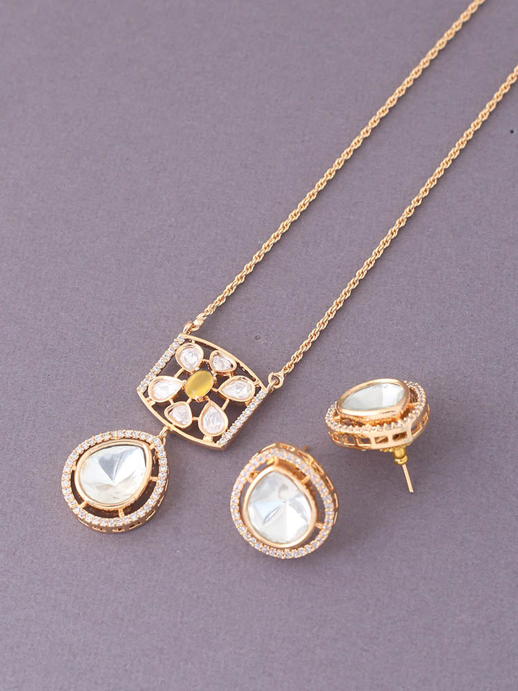 Yellow Azielia Zirconia Jewellery Set