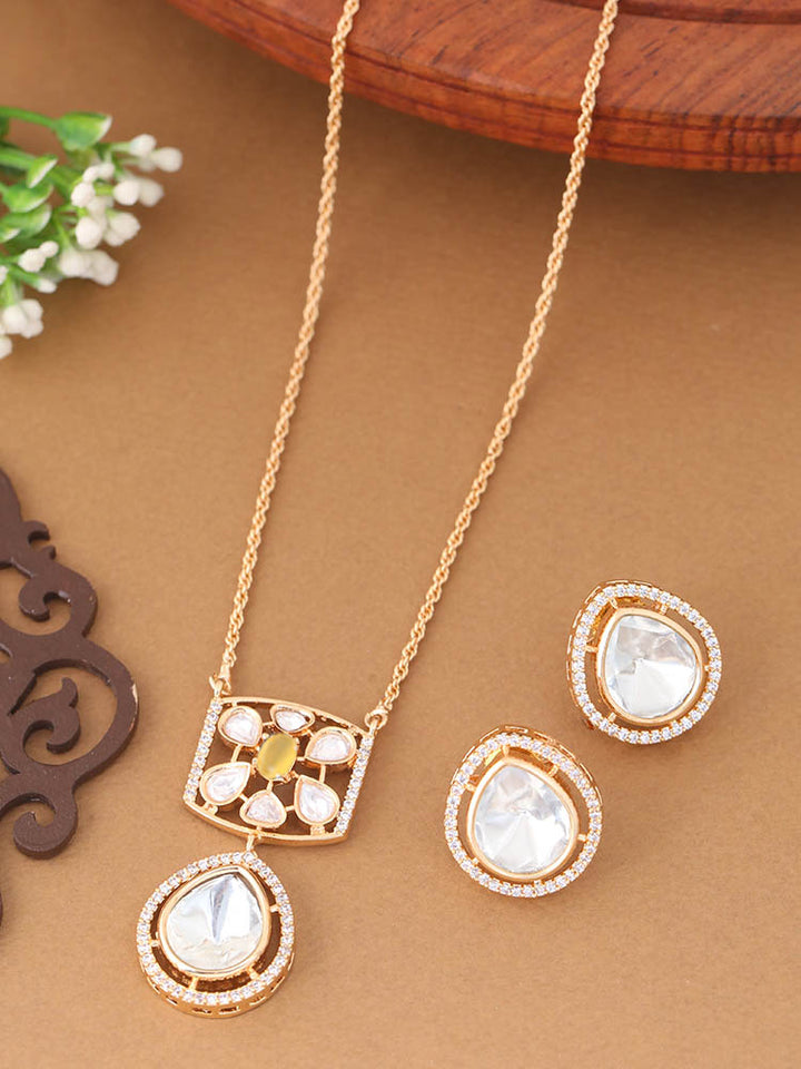 Yellow Azielia Zirconia Jewellery Set