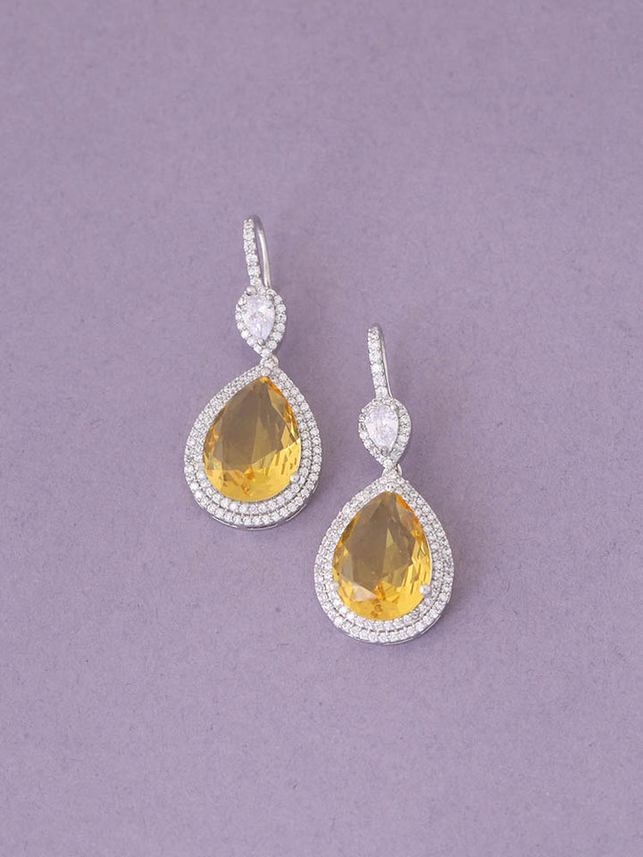 Yellow Luxor Zirconia Danglers
