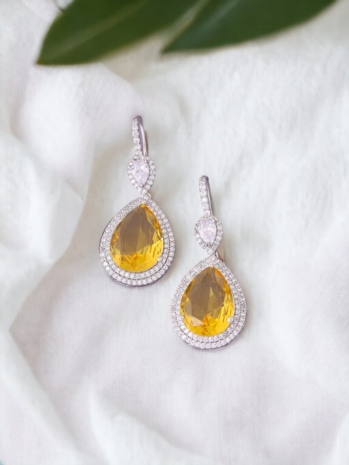 Yellow Luxor Zirconia Danglers