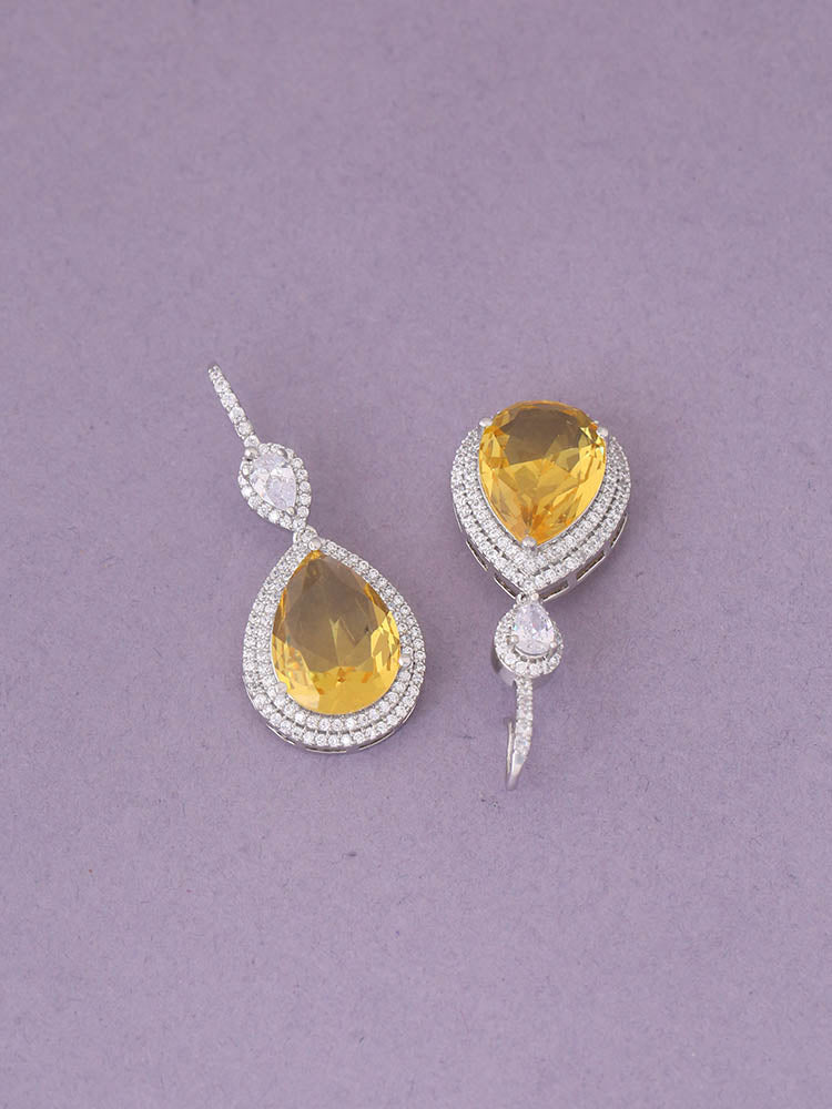 Yellow Luxor Zirconia Danglers