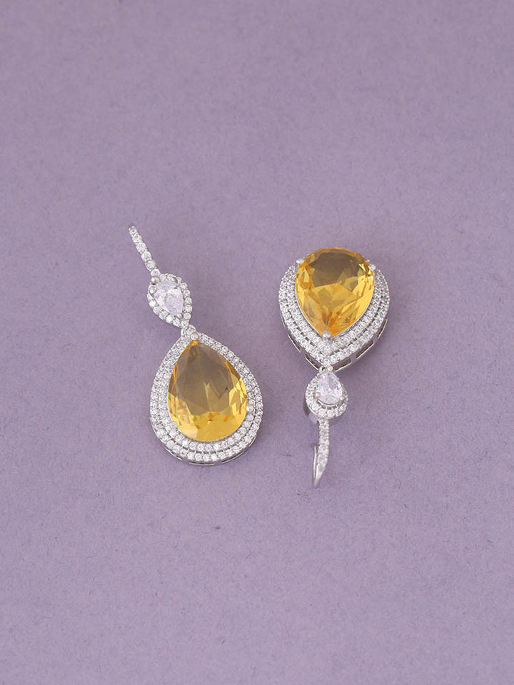 Yellow Luxor Zirconia Danglers