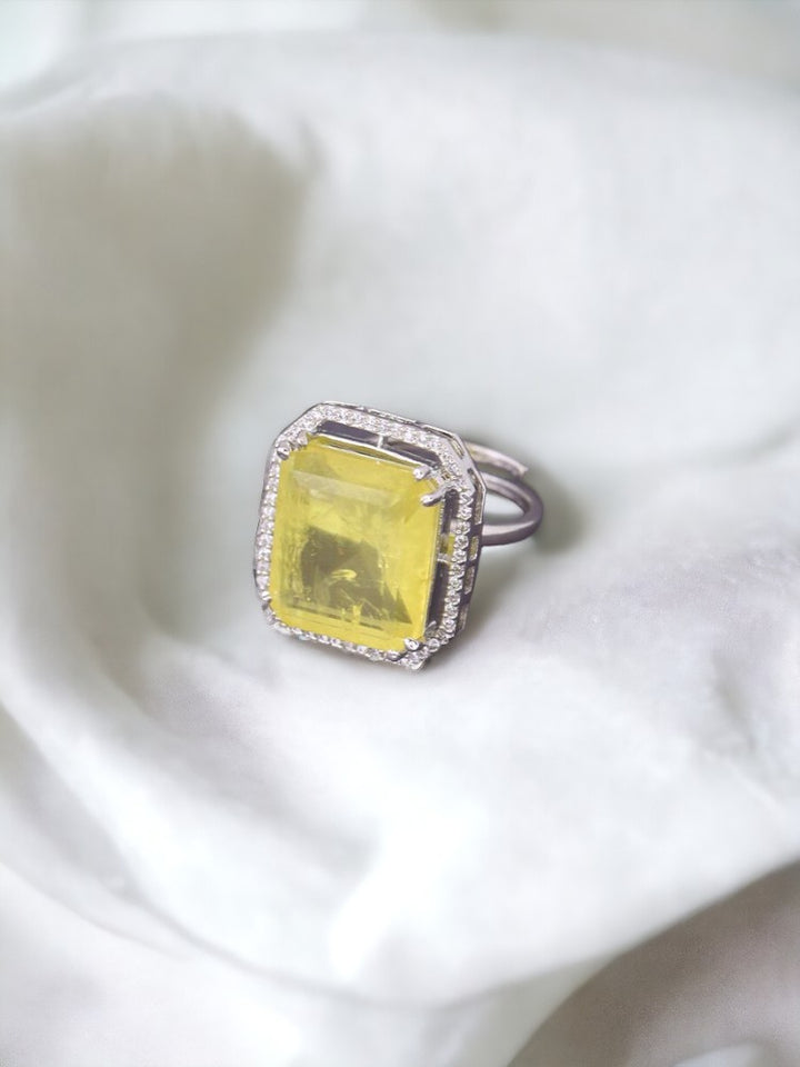 Yellow Violet Adjustable Ring - EOSS