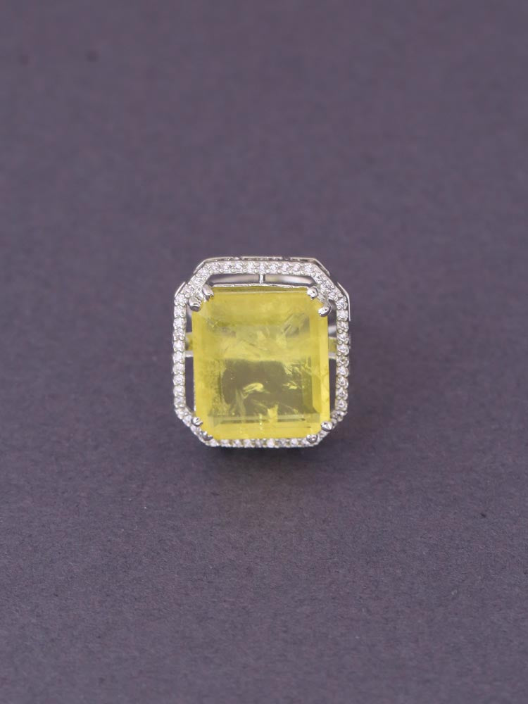 Yellow Violet Adjustable Ring - EOSS