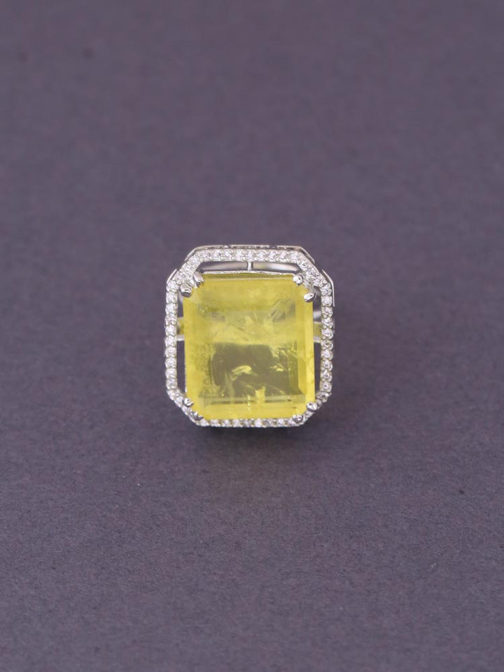 Yellow Violet Adjustable Ring - EOSS