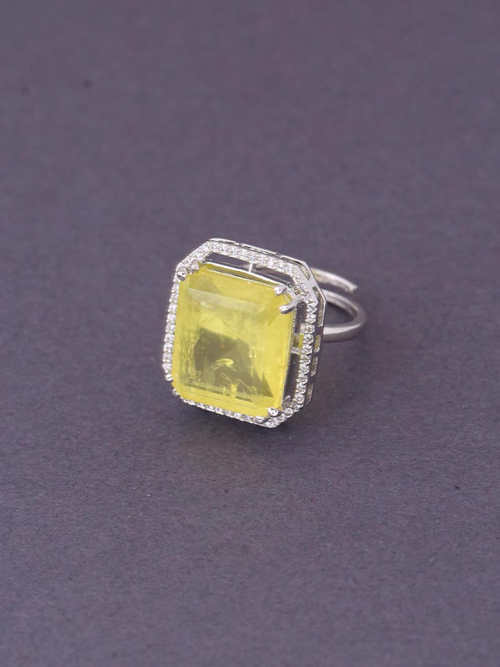 Yellow Violet Adjustable Ring - EOSS