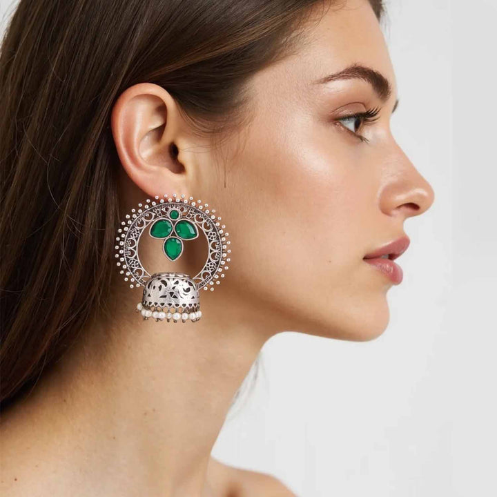 Antique Yomna Oxidised Danglers