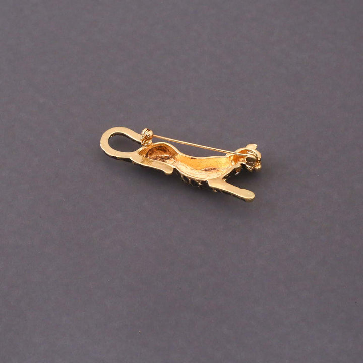 Black Leopard Brooch