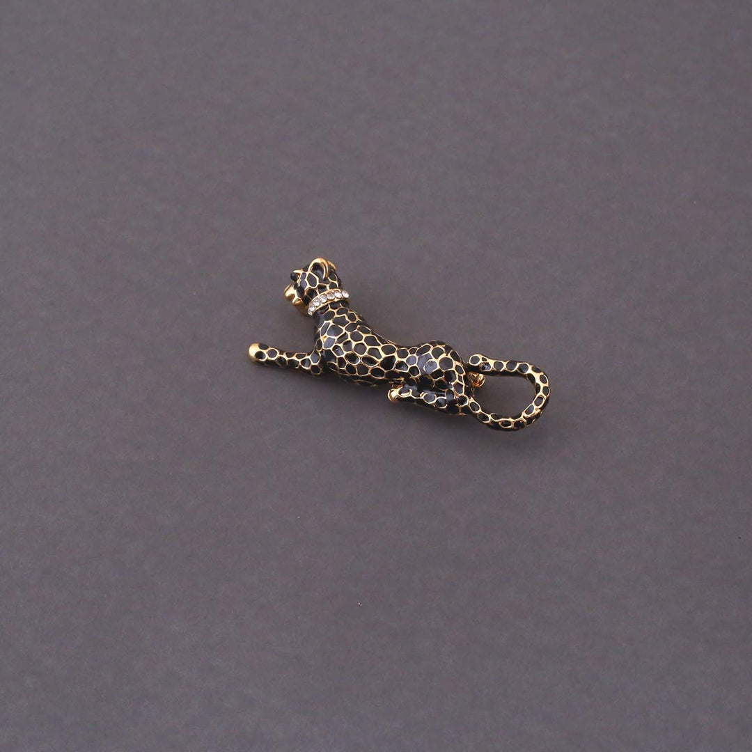 Black Leopard Brooch