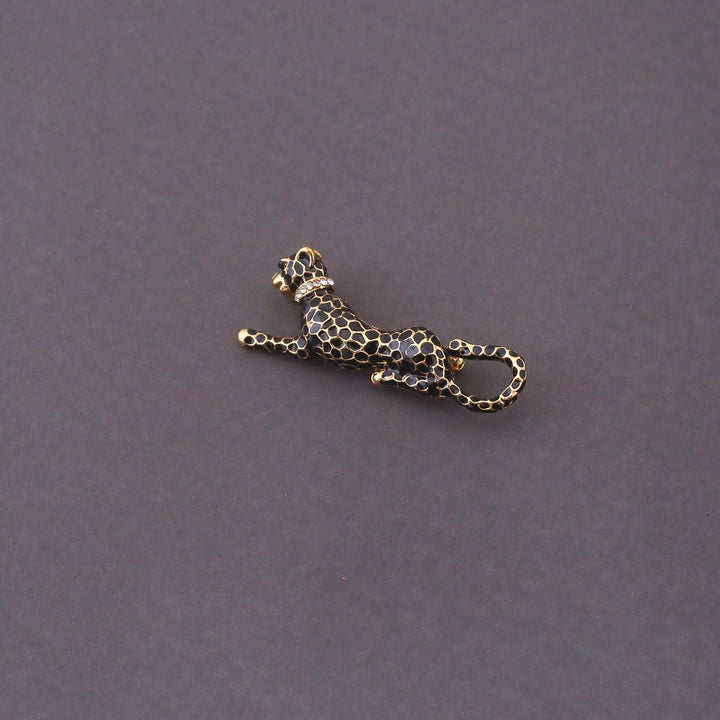 Black Leopard Brooch