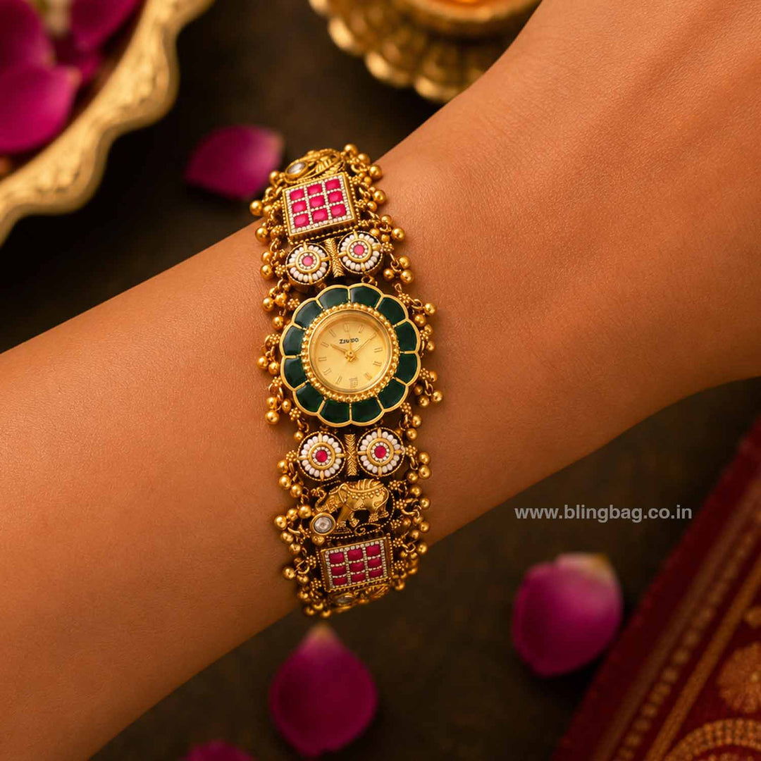 BlingBag Emerald Aditisha Heritage Watch
