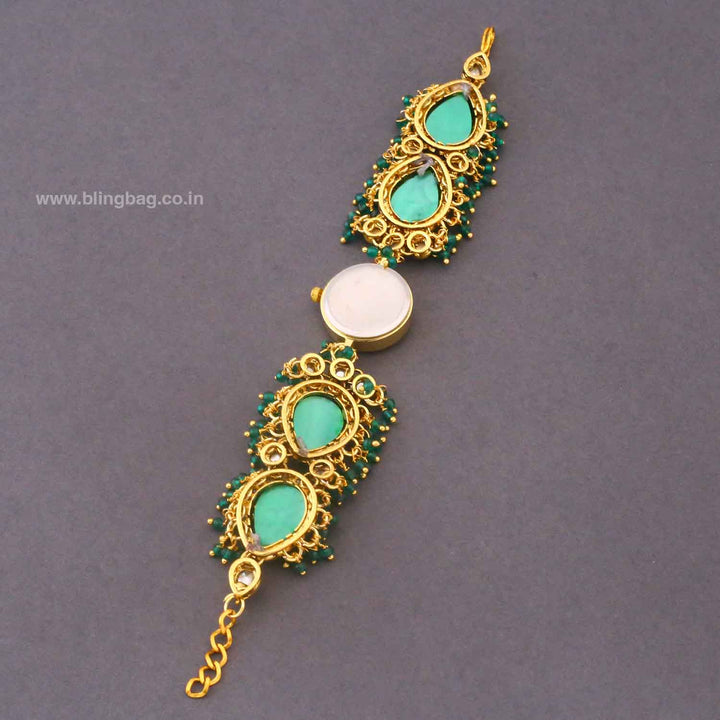 BlingBag Emerald Donia Kundan Watch