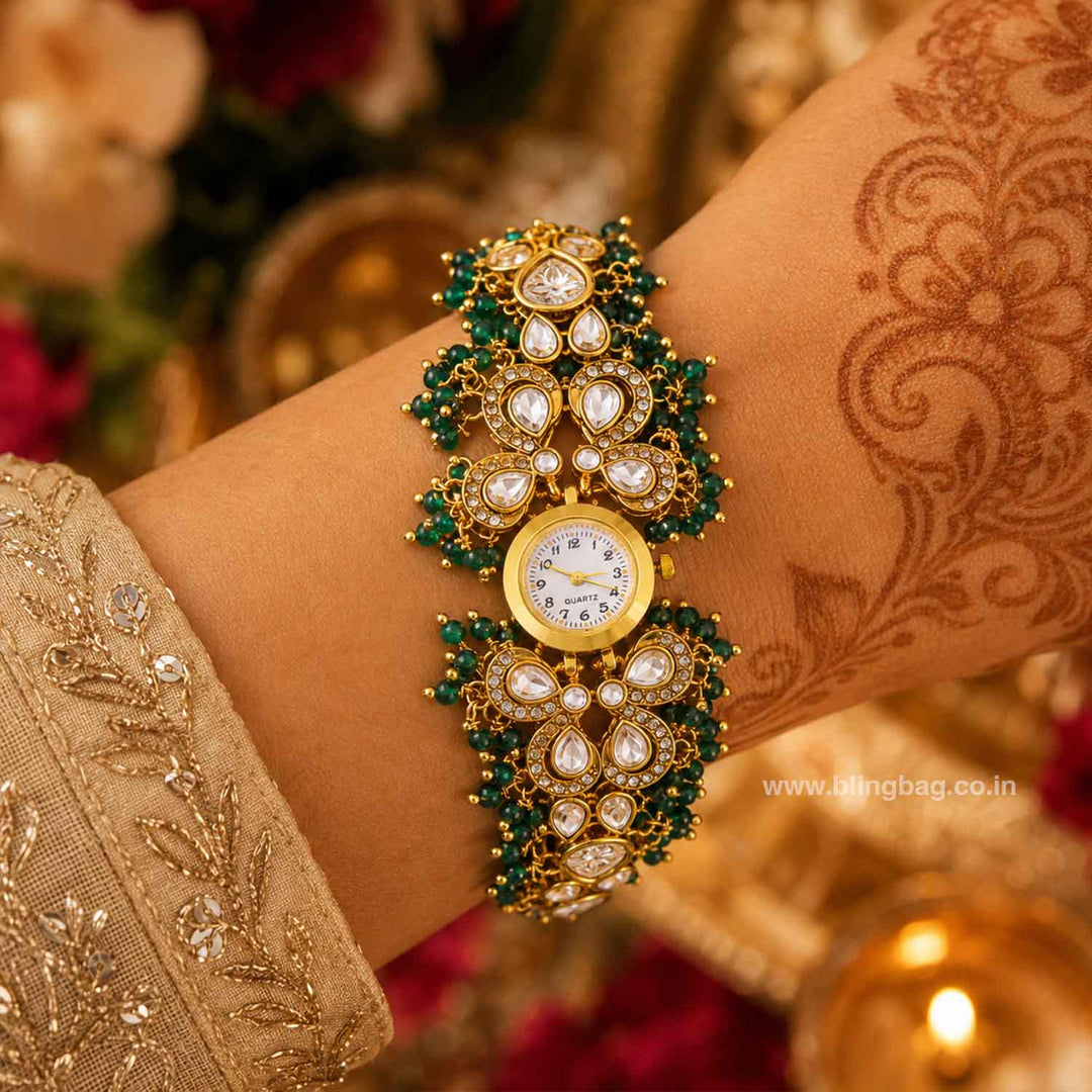 Blingbag Emerald Ghunghrita Kashmiri Watch