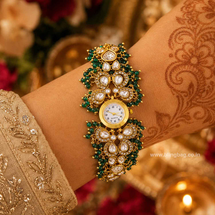 Blingbag Emerald Ghunghrita Kashmiri Watch