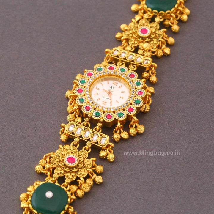 BlingBag Emerald Kavyani Heritage Bracelet Watch