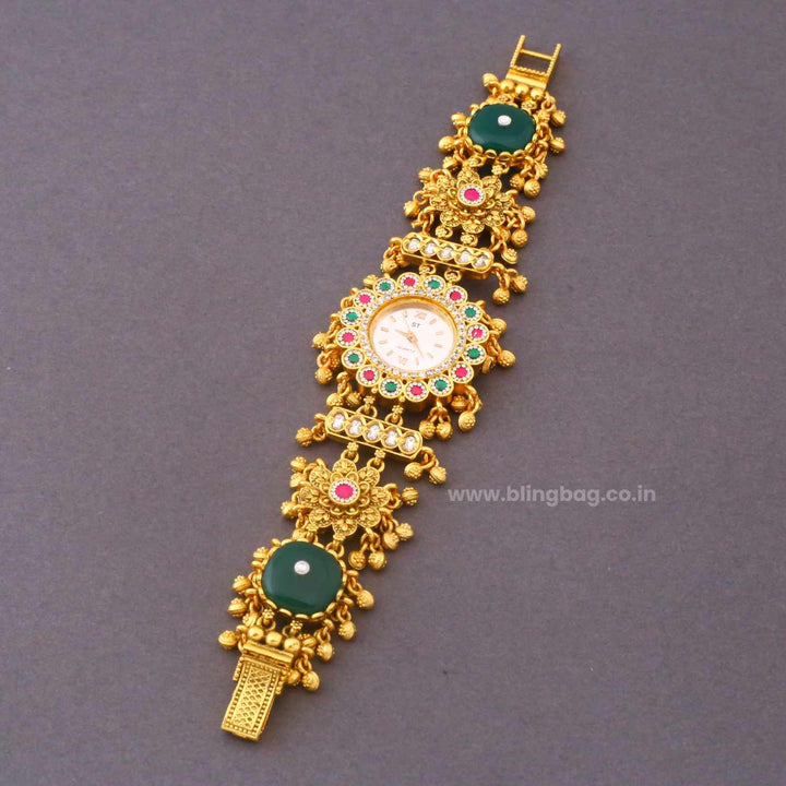 BlingBag Emerald Kavyani Heritage Bracelet Watch