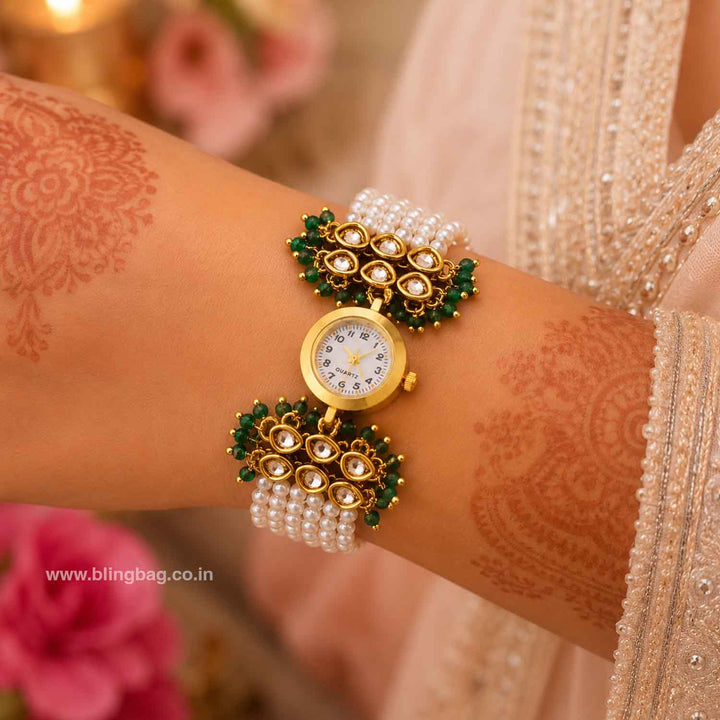 BlingBag Emerald Leenika Kashmiri Watch