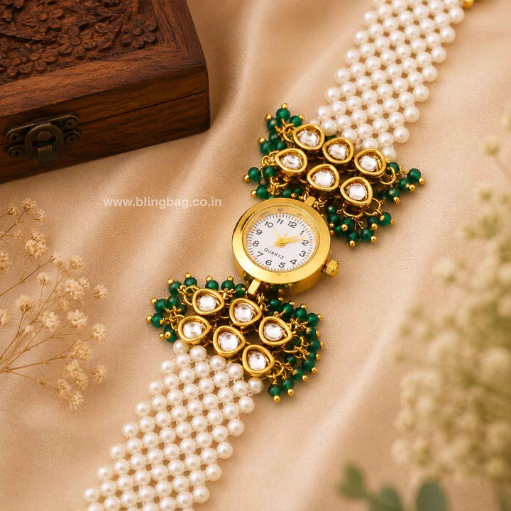 BlingBag Emerald Leenika Kashmiri Watch