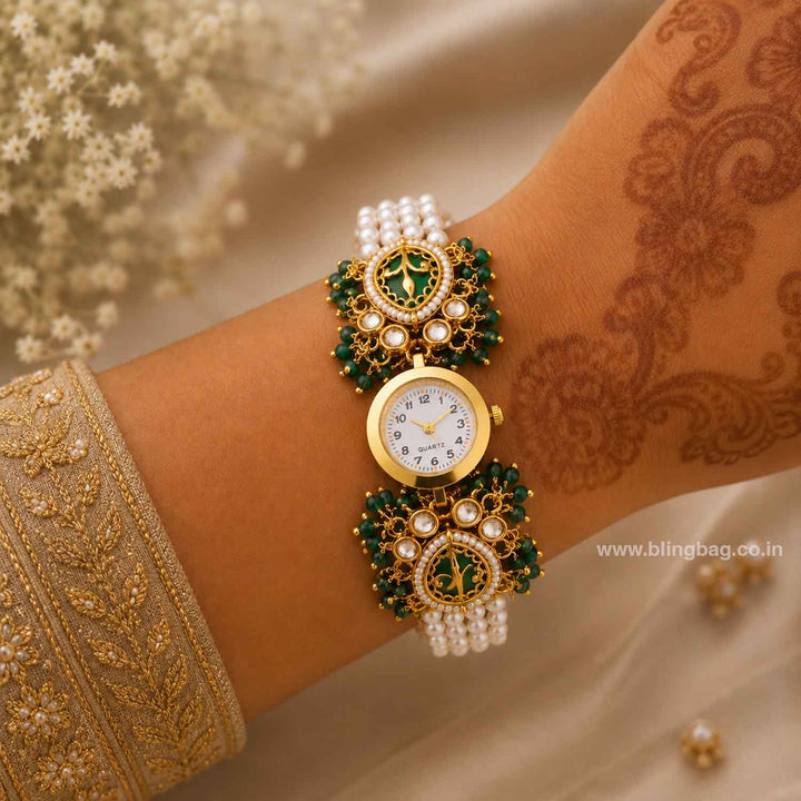 Blingbag Emerald Pachika Kashmiri Watch