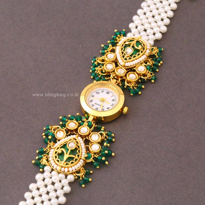 Blingbag Emerald Pachika Kashmiri Watch