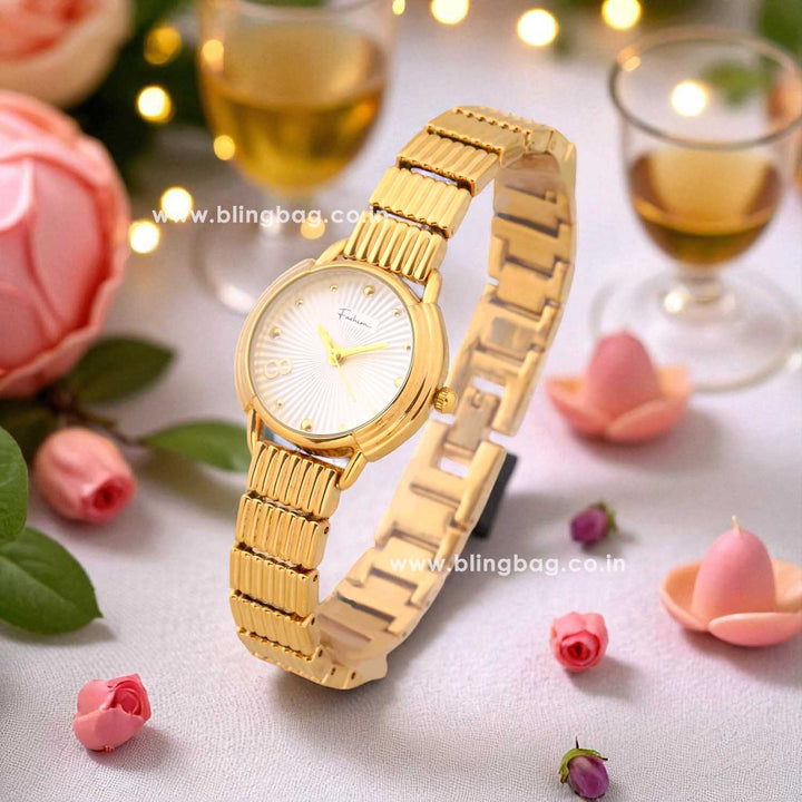 Blingbag Gold-Plated Casual Watch