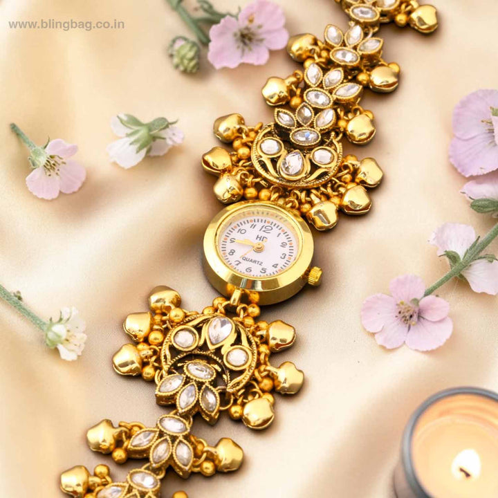 Blingbag Golden Aarohiya Heritage Watch