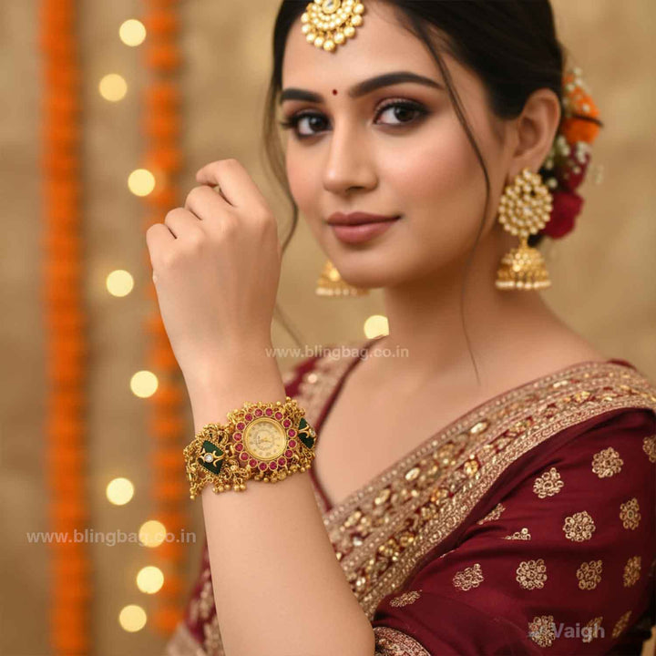 BlingBag Golden Amamna Kashmiri Watch